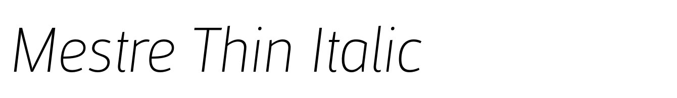 Mestre Thin Italic
